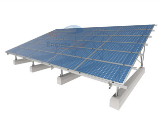 Double-pole Ground Mounting Structure
